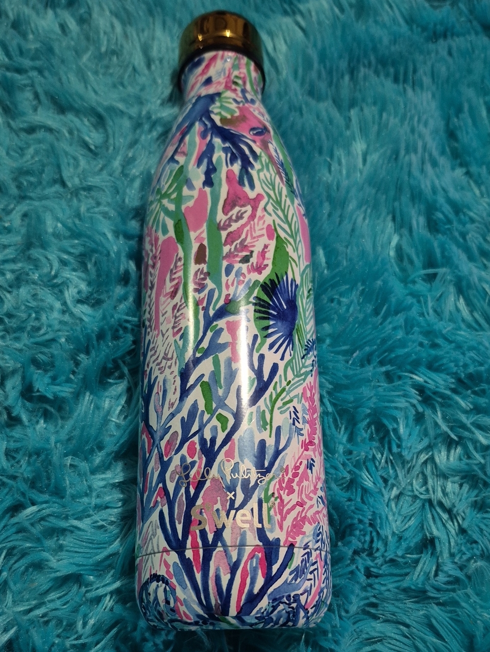 S'well Floral Water Bottle in Pink, Blue & Green